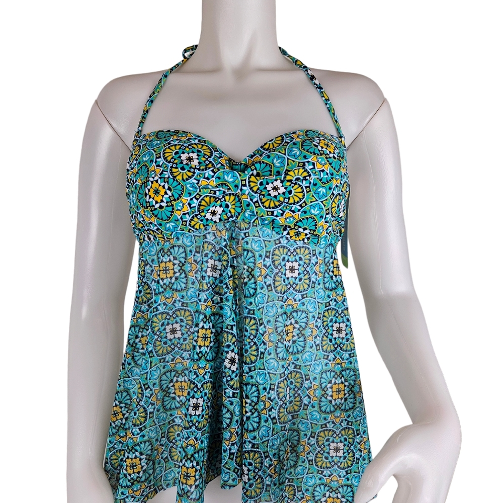 Tropical Escape Flyaway Midkini Tankini NWT